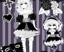 女の子の一枚絵描きます 主にゴシックロリータやロリータ、ゴスモチーフの女性 イメージ5