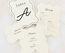 Wedding｜統一感のあるメニュー表を制作します 席札と並べて完成する、会場を彩るペーパーアイテム イメージ4