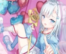ご要望に応じてイラスト制作いたします 可愛い透明感のある女の子が得意です。お気軽にご相談ください。 イメージ5