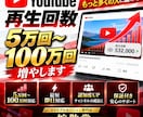 YouTube再生回数。5万回再生～増やします 5万回再生～100万回再生/丁寧な対応/保証付き イメージ4