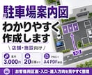 お客様用駐車場の案内図を作ります 駐車番号・入口・進入方向を見やすく作成！ イメージ1