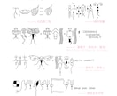 古代文字、描きます 古代文字からデザインした独自の文字で、名前や言葉をつくります イメージ5