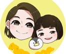 似顔絵アイコンお描きします アニメ塗りのかわいめ絵柄でアイコン作ります イメージ1