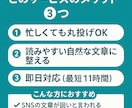SNSの文章を自然で丁寧な文に整えます やさしく読みやすい文章に仕上げます。即日OK イメージ3