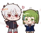 あなたの好きなキャラクターとの夢イラストを描きます かわいいミニキャラであなたの推しをアピールしましょう！ イメージ1