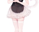 白ネコミミメイドの立ち絵販売してます TRPGや配信で使えるキャラクターイラストです イメージ5