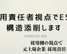 元採用責任者がESを採用側視点で添削します 改善ポイントを24時間以内に返却 イメージ1