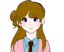 シンプルかわいい女の子のアイコンをご提供します 少女マンガ風のアイコンを描きます！ イメージ1