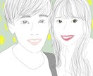 写真をもとに、アイコンやイラストを書きます ラブラブカップル、仲良しなあの子との思い出 イメージ9