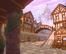 温かみのあるファンタジー背景イラスト制作いたします ヘッダー・動画等を温かい背景イラストで彩ってみませんか イメージ1