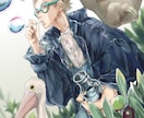 背景込み！オリジナル一枚絵を一括でお描きします 背景などコミコミ価格！一緒に素敵な一枚を作りましょう！ イメージ3