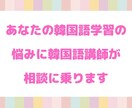 韓国語学習がうまくかないあなたの相談に乗ります 韓国語の勉強についてのあなたの悩みに韓国語講師がお答えします イメージ1