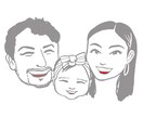 似顔絵を制作します 思い出に。プレゼントに。家族、夫婦、恋人、友達 イメージ6