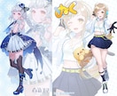 VTuber向けキャラデザ&立ち絵イラスト描きます Live2D用パーツ分けもオプションで納品可能です!! イメージ1