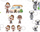 キャラクターイラストをセットパックでご提供します オリジナルキャラをHPなどで使いやすいポーズセットでご提供！ イメージ1