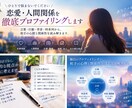 恋愛・人間関係を徹底プロファイリングします 言葉・行動・時系列から相手の心理を読み解きます イメージ2
