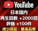 YouTube広告で日本人再生回数＆評価増やします ✨日本国内に宣伝✨再生回数2000回＋評価100件 イメージ1