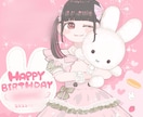 かわいい女の子のデフォルメイラスト描きます SNSアイコン、アイドル生誕・卒業メセカ、MVのサムネにも！ イメージ2