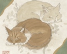 大切なペットを和風イラストに仕上げます お写真をもとに、和の世界観を取り入れたイラストに仕上げます。 イメージ3