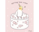 春のテーマでインコ・文鳥さんをお描きします 4/23までの限定メニューです❀ イメージ4