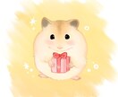 ハムスターや小動物をオイルパステル風に描きます 優しい色合いでふんわりとしたタッチが特徴です。 イメージ6