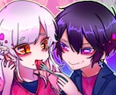 SNSのアイコンやヘッダー等々描きます 参考画像から絵柄等変更が可能です。ちびキャラも可 イメージ1