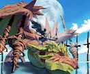 大迫力のドラゴン・モンスターの一枚絵描きます ゲームや動画のサムネ、小説の表紙に！ イメージ10