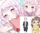商用可◎ 柔らかい雰囲気の可愛いイラスト承ります 立ち絵、キャラデザ、デフォルメ、歌ってみた、一枚絵、SNS等 イメージ1