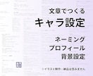用途に合わせたキャラクター設定を作ります ラフやメモ、画像などから必要なキャラ設定を形にします イメージ1