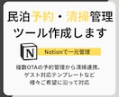 民泊の予約・清掃などをNotionで一元管理します 複数OTAの予約管理から清掃連携、ゲスト対応テンプレートまで イメージ1