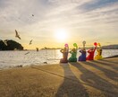 レインボーフォト撮影いたします 青い海と広い空を背景に、7色の光で特別な一枚を撮影します。 イメージ4