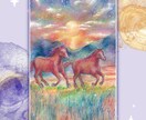 飾りたい・贈りたい絵画をオイルパステルで描きます ご希望に合わせてなんでも。B5お任せ額装つき配送無料で簡単 イメージ2