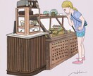ペン、水彩画でイラストを描きます 人物、動物、建物など、オシャレでかっこよく、かわいく描きます イメージ1