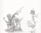 本格的な白黒のアート作品を描きます 手描きの濃淡細かい鉛筆の繊細なイラストをオーダーメイドで！ イメージ1