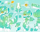 ケモノのキャラクターデザインを制作します 配信で使うキャラがほしい、自キャラがほしい人にオススメ！ イメージ1