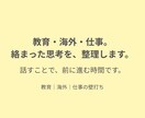 教育・海外・仕事の考え整理できない方へ壁打ちします 一人で考えて止まってませんか？次の一歩をつくる時間を一緒に。 イメージ2