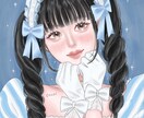 アナログ風×厚塗りの愛らしい女の子イラスト描きます SNSアイコンやオリジナルの一枚絵、プレゼントにおすすめ୨୧ イメージ3