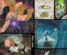 日本画材で手描きする、一点ものの絵画を制作します アナログならではの触れたくなる、豊かな質感の原画をお届け イメージ3