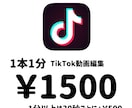 2日以内に納品！TikTokの動画編集します 1本1分￥1500！完成イメージをお伝えください！ イメージ1