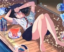 かわいい女の子と爽やかな雰囲気のイラストを描きます あなたのイメージに合うイラストを制作します！ イメージ1