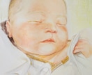 水彩絵の具と色鉛筆で1枚1枚丁寧にお描きします 記念に残る可愛い赤ちゃんの似顔絵 イメージ6