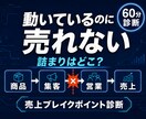 動いているのに売れない原因を60分で切り分けます 商品・集客・営業。今見直す場所と次の一手を明確にします イメージ1