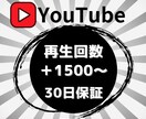 YouTube再生回数爆上げ！収益化の夢実現します 再生回数1,500回～対応！100再生毎にお振り分けも相談可 イメージ1