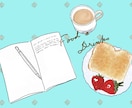 食べ物イラスト、カフェ風おしゃれにお描きします ふんわり雰囲気ある、水彩タッチで印象UPします！ イメージ4