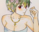 少女のイラストを描きます 透明水彩を使った作品を作ります イメージ1