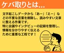 30分まで1,500円！文字起こします ケバ取り・タイムスタンプ・話者分離で対応いたします。 イメージ3