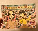 色紙や紙に似顔絵描きます 贈り主の素敵な気持ちが伝わる温かい絵を描きます‪‪☺︎‬ イメージ3