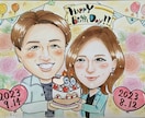 額縁付！結婚記念日、カップル記念日の似顔絵描きます ⭐︎送料無料！記念日をもっと特別に。世界に一つだけの似顔絵 イメージ7