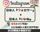 インスタ日本人のフォロワーといいね増加させます ☆フォロワー+100人「いいね」+50【お得なセット】 イメージ1