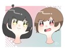 ペアアイコン承ります 大切な相方、恋人、好きなキャラとのペアお描き致します イメージ2